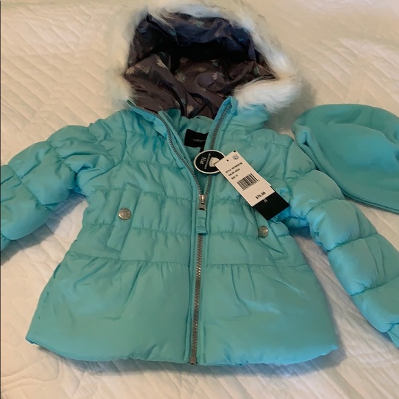 weathertamer Other - BRAND NEW! Aqua Quilted Puffer and Fleece Hat